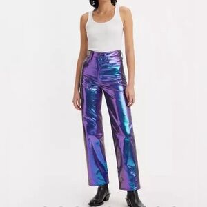 NWOT - Levi's Ribcage Straight Ankle Jeans in Purple - Size: 28